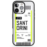 iPhone 16 Pro Max Personalised Santorini Boarding Pass Black Impact Phone Case