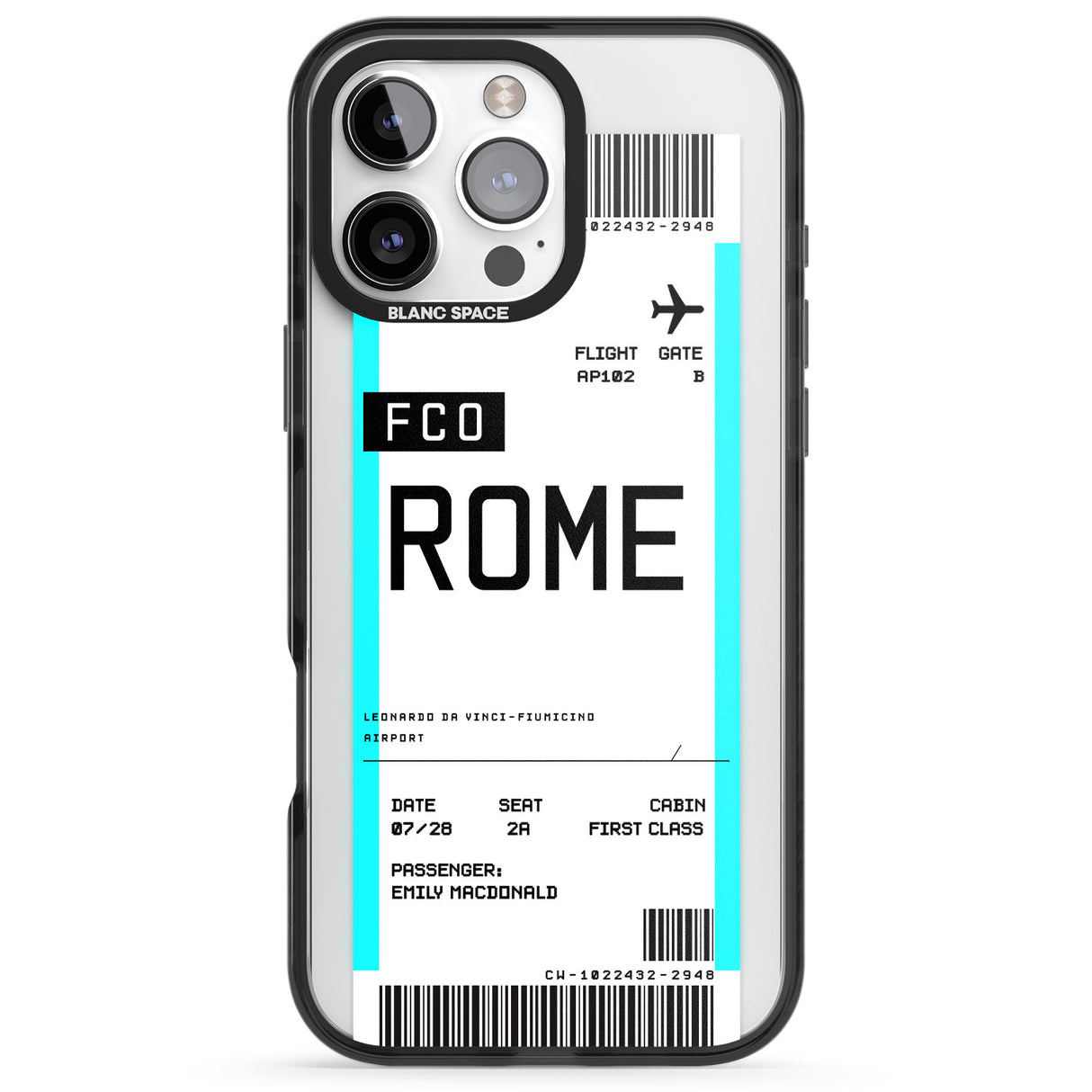 Personalised Rome Boarding Pass