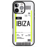 iPhone 16 Pro Max Personalised Ibiza Boarding Pass Black Impact Phone Case