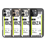 iPhone 16 Pro Max Personalised Ibiza Boarding Pass Black Impact Phone Case