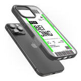 iPhone 16 Pro Max Personalised Beijing Boarding Pass Black Impact Phone Case