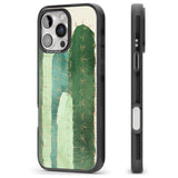 iPhone 16 Pro Max Large Cacti Mix Design Black Impact Phone Case