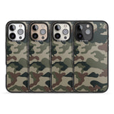 iPhone 16 Pro Max Green and Brown Camo Black Impact Phone Case