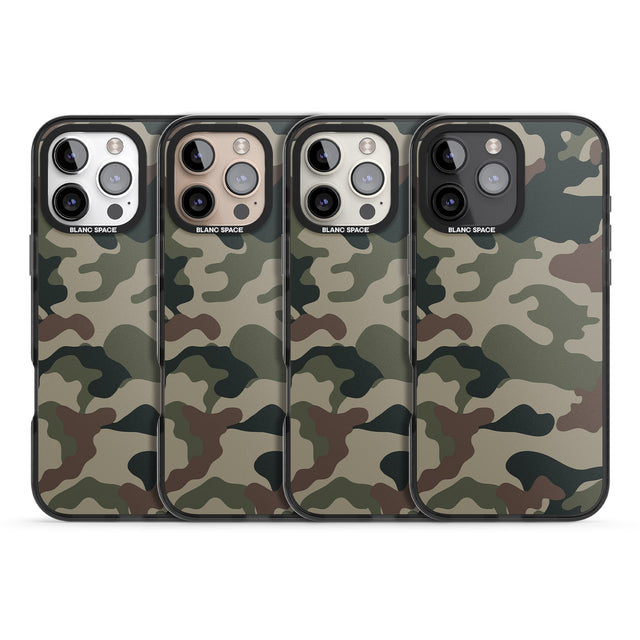 iPhone 16 Pro Max Woodland British Camo Black Impact Phone Case