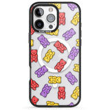 iPhone 16 Pro Max Gummy Bear Pattern Black Impact Phone Case