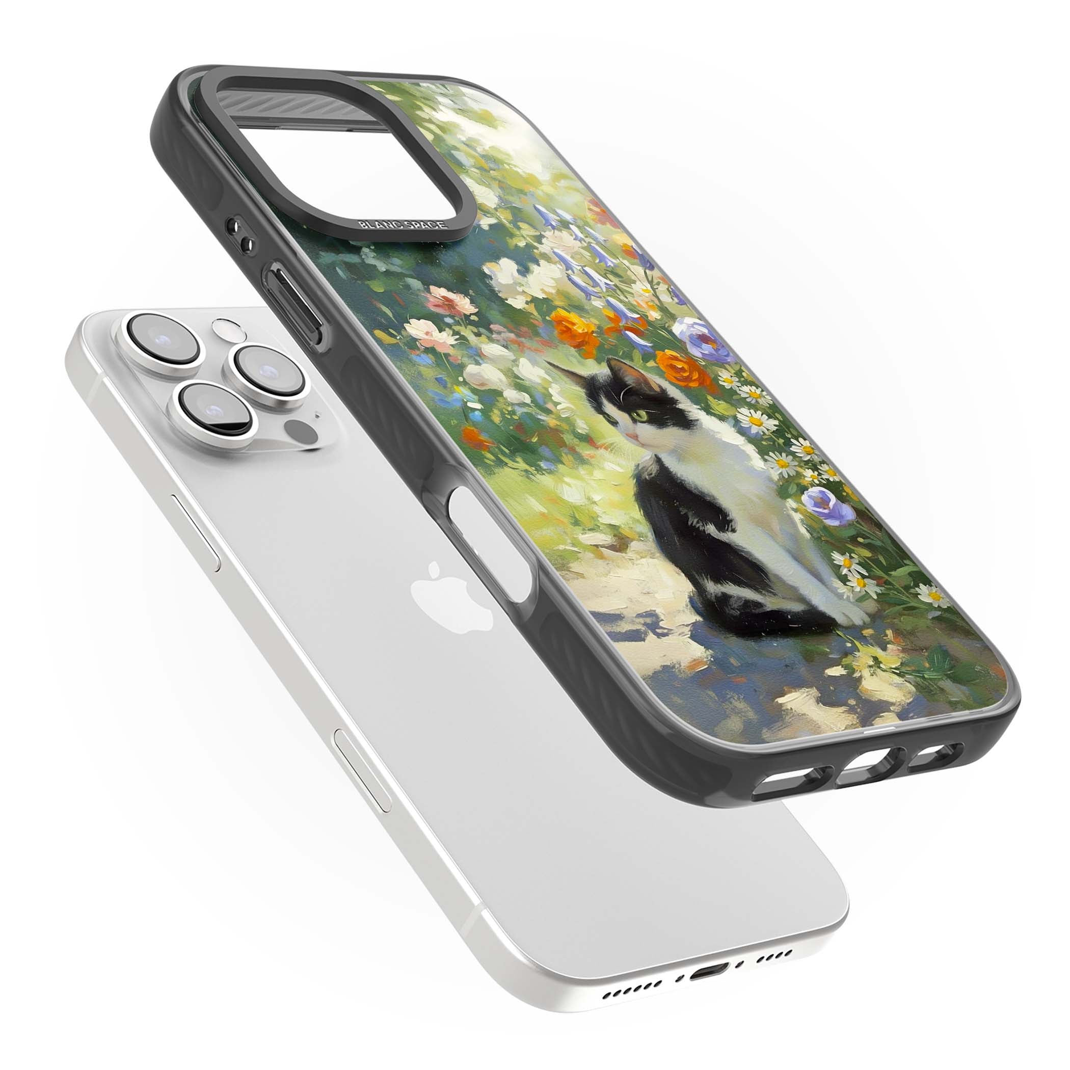 Cat In The Meadow for her iPhone case | Black Impact Magsafe case for iPhone 16 Pro, iPhone 16 Pro Max