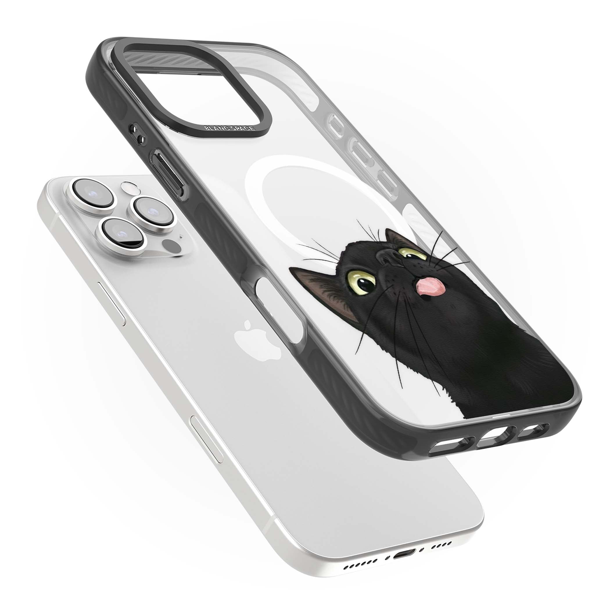 Black Cat Energy for her iPhone case | Black Impact Magsafe case for iPhone 16 Pro, iPhone 16 Pro Max