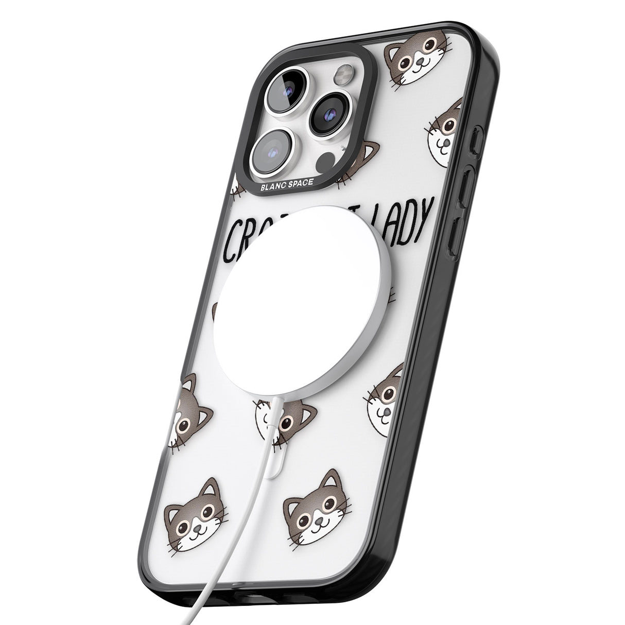 iPhone 16 Pro Max Crazy Cat Lady Black Impact Phone Case