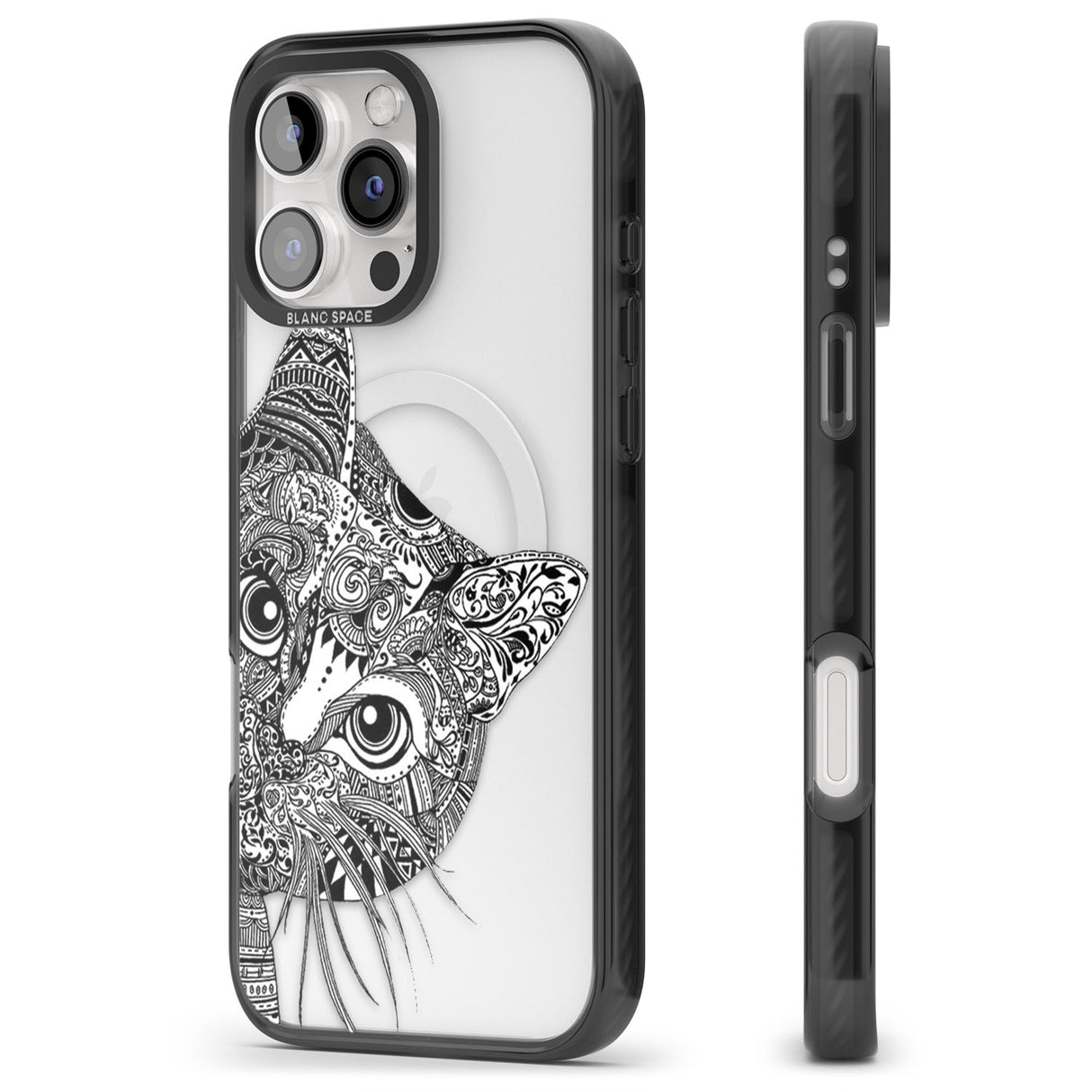 iPhone 16 Pro Max Henna Cat Black Impact Phone Case