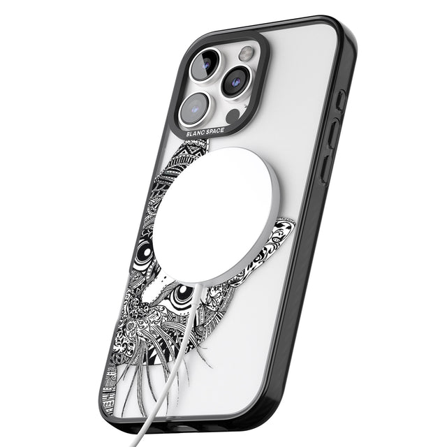 iPhone 16 Pro Max Henna Cat Black Impact Phone Case