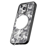 iPhone 16 Pro Max Dark Grey Cat Camouflage Pattern Black Impact Phone Case