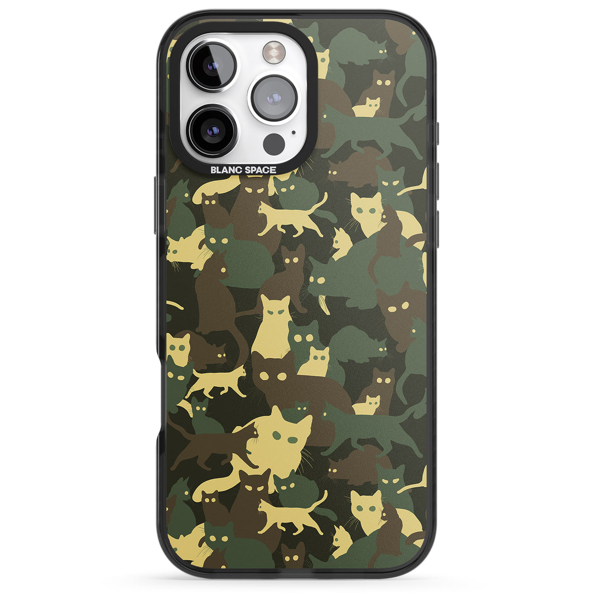 Forest Green Cat Camouflage Pattern