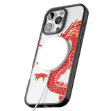 iPhone 16 Pro Max Large Red Dragon Black Impact Phone Case