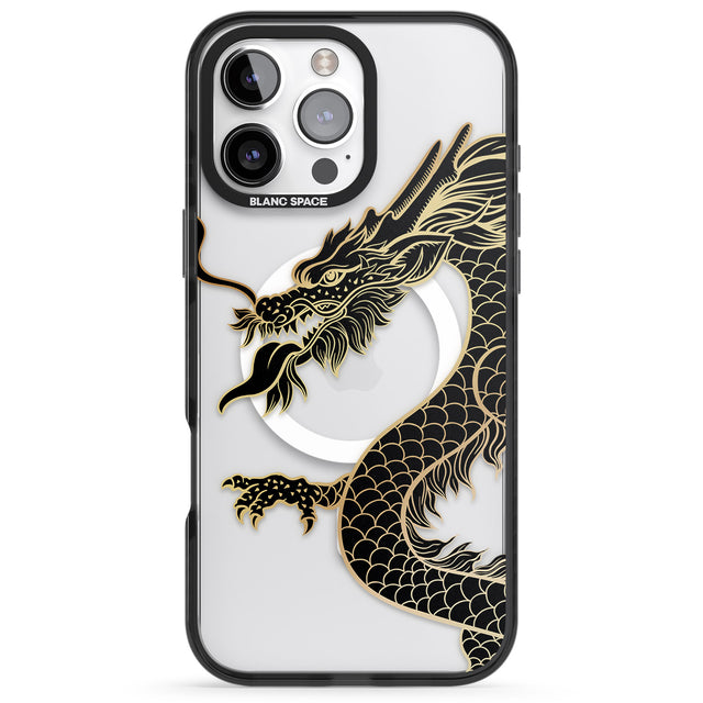 iPhone 16 Pro Max Large Black Dragon Black Impact Phone Case