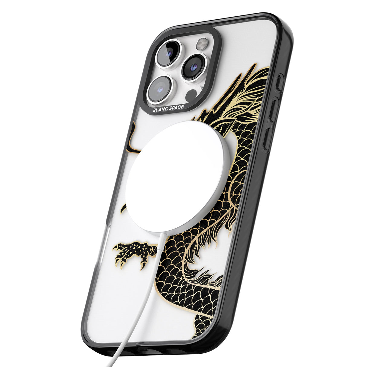 iPhone 16 Pro Max Large Black Dragon Black Impact Phone Case