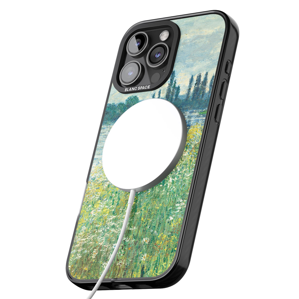 iPhone 16 Pro Max Banks of the Seine by Claude Monet Black Impact Phone Case