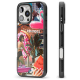 iPhone 16 Pro Max Vintage Collage: Hollywood Mix Black Impact Phone Case