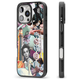 iPhone 16 Pro Max Vintage Collage: Retro Motel Black Impact Phone Case