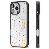 iPhone 16 Pro Max Small Confetti Print Clear Black Impact Phone Case