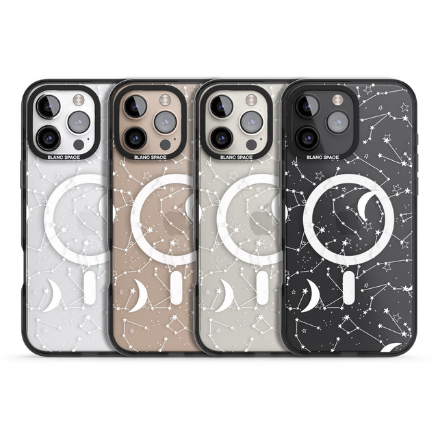 iPhone 16 Pro Max White Constellations Black Impact Phone Case