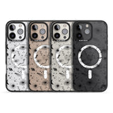 iPhone 16 Pro Max Mixed Galaxy Pattern Black Impact Phone Case