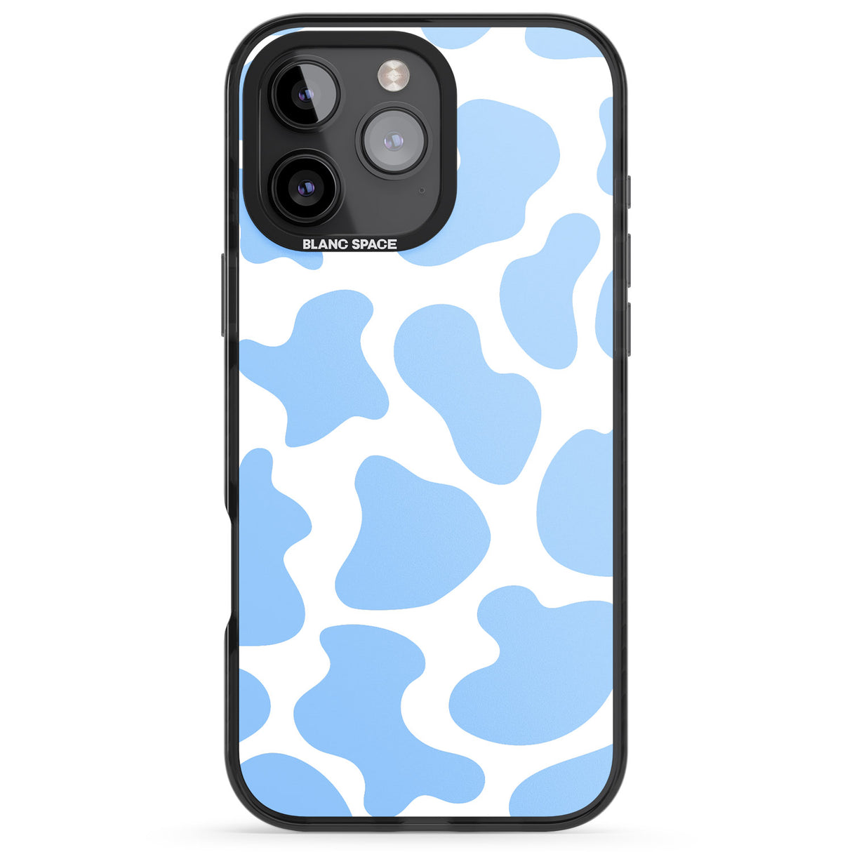 Blue and White Cow Print