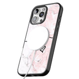 iPhone 16 Pro Max Pink Marble Black Impact Phone Case