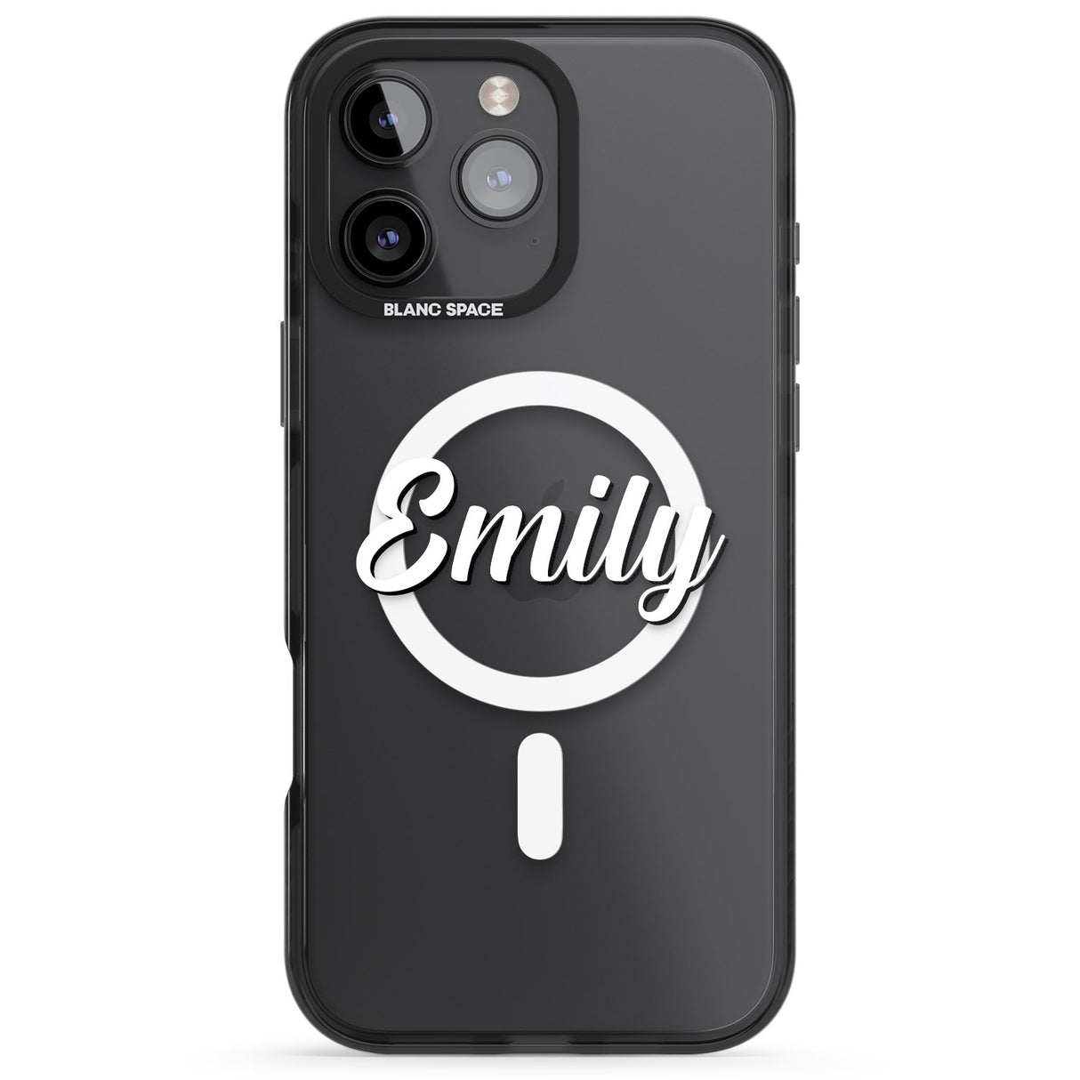 iPhone 16 Pro Max Personalised Clear Text 1B Black Impact Phone Case