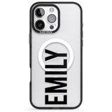 iPhone 16 Pro Max Personalised Clear Text 3A Black Impact Phone Case