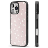 iPhone 16 Pro Max Painted Daises on Pink Black Impact Phone Case