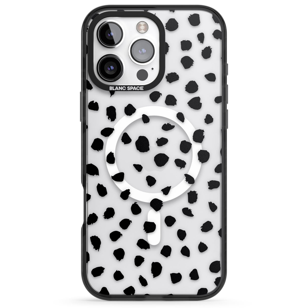 Black on Transparent Dalmatian Polka Dot Spots