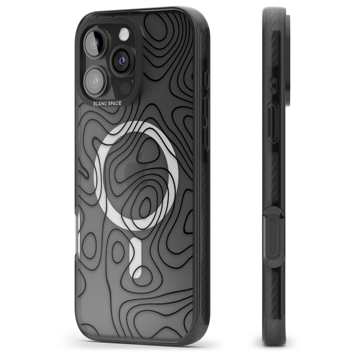 iPhone 16 Pro Max Damascus Steel Black Impact Phone Case