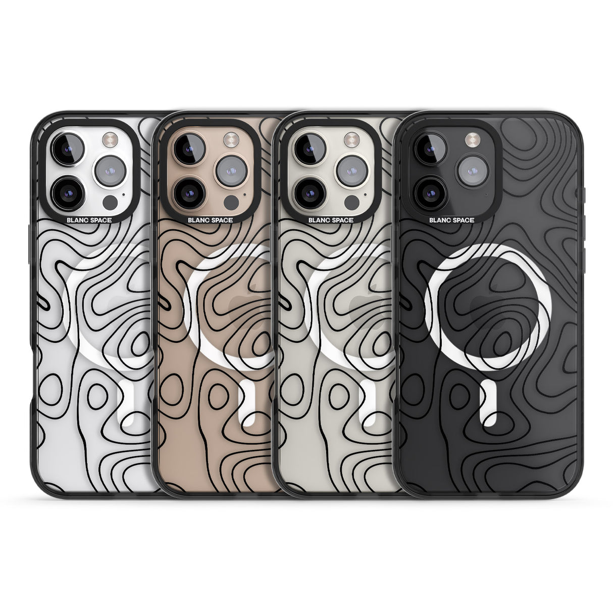 iPhone 16 Pro Max Damascus Steel Black Impact Phone Case