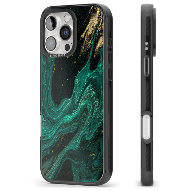 iPhone 16 Pro Max Emerald Lagoon Black Impact Phone Case