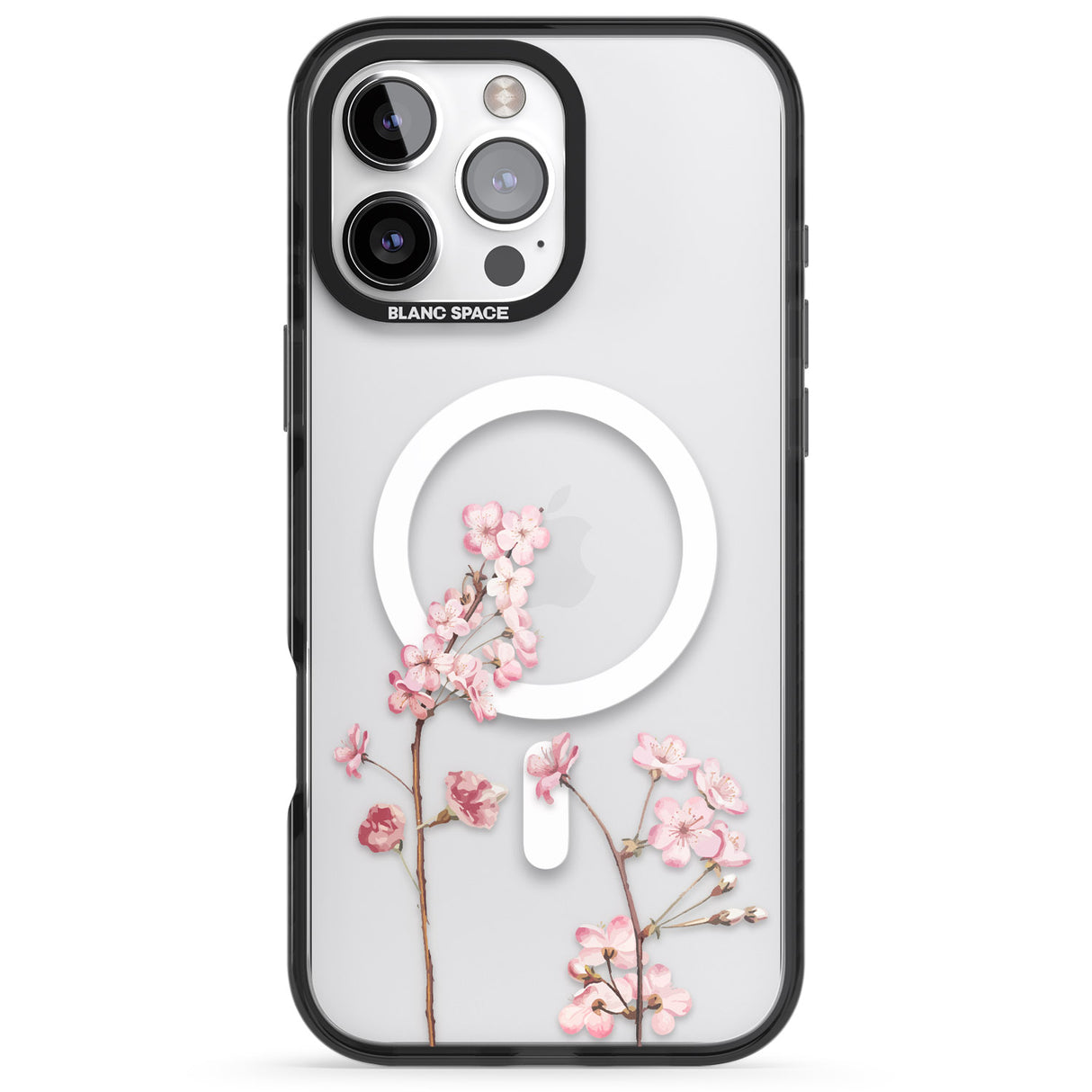 iPhone 16 Pro Max Blossom Flower Black Impact Phone Case