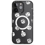 iPhone 16 Pro Max Clear Dice Pattern Black Impact Phone Case