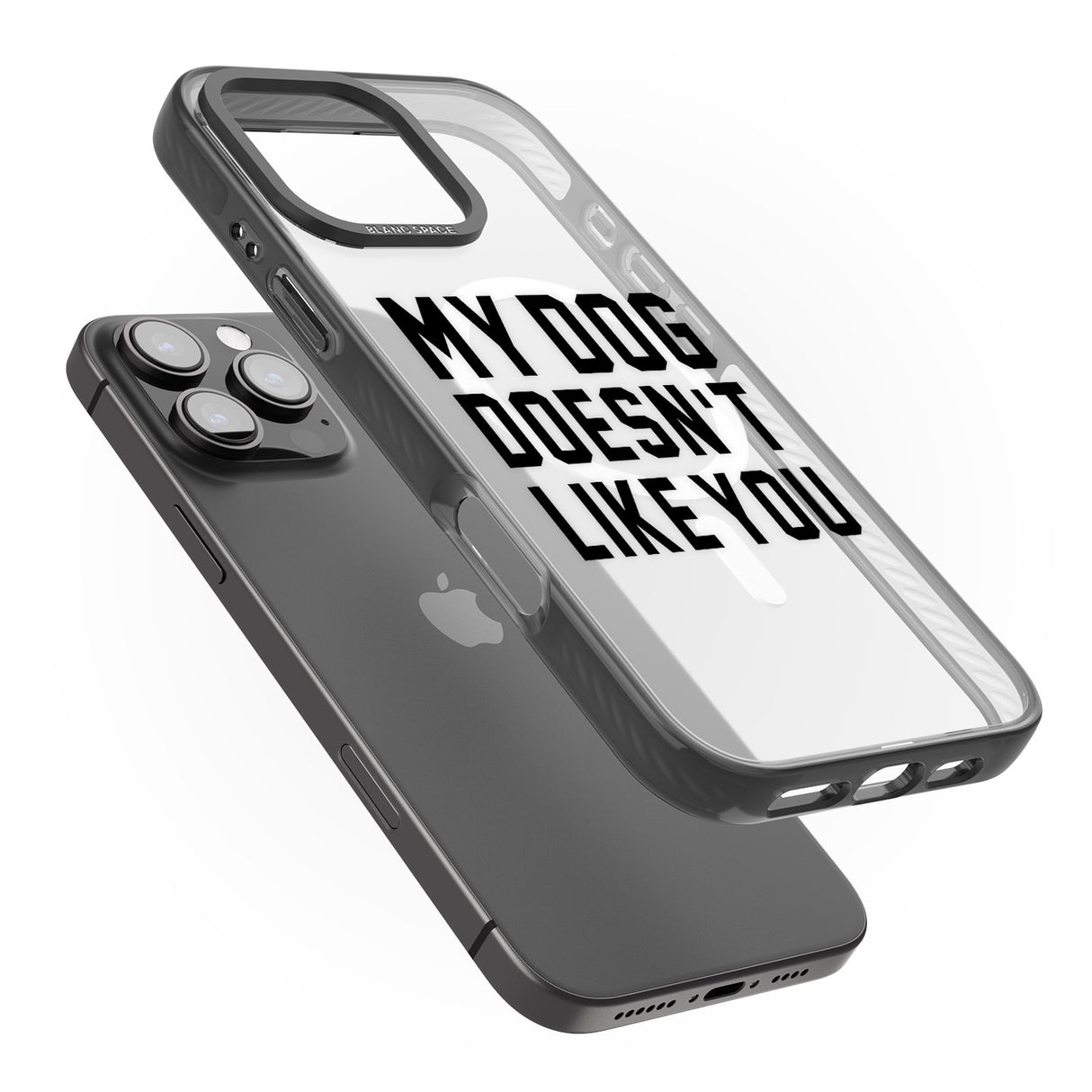 iPhone 16 Pro Max Dog Doesn't Like You Black Impact Phone Case