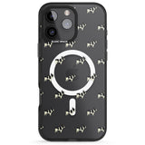 iPhone 16 Pro Max French Bulldog Dog Pattern Clear Black Impact Phone Case
