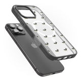 iPhone 16 Pro Max French Bulldog Dog Pattern Clear Black Impact Phone Case