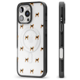 iPhone 16 Pro Max Airedale Terrier Dog Pattern Clear Black Impact Phone Case