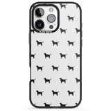 iPhone 16 Pro Max Black Labrador Dog Pattern Black Impact Phone Case