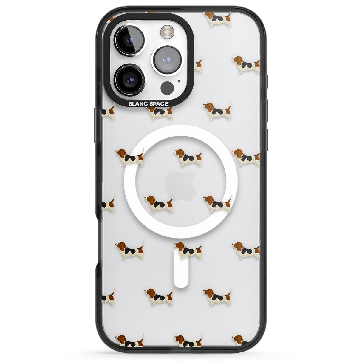 Basset Hound Dog Pattern Clear