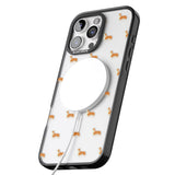 iPhone 16 Pro Max Pembroke Welsh Corgi Dog Pattern Clear Black Impact Phone Case