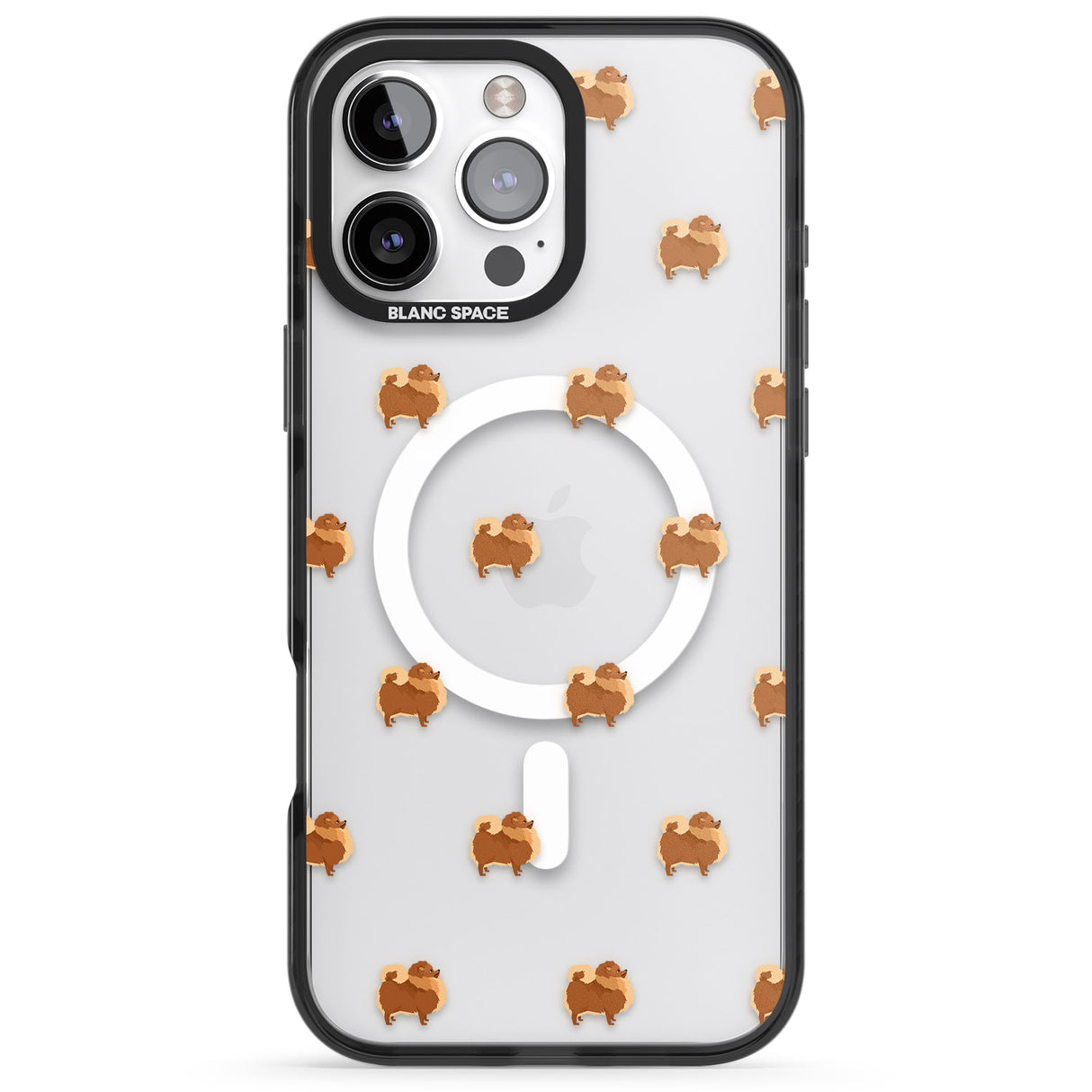 Pomeranian Dog Pattern Clear