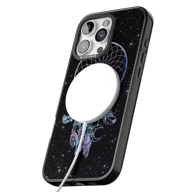 iPhone 16 Pro Max Dreamcatcher Space Stars Galaxy Print Black Impact Phone Case