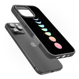 iPhone 16 Pro Max Pastel Moon Phases Black Impact Phone Case