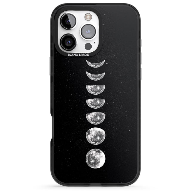 iPhone 16 Pro Max Light Watercolour Moons Black Impact Phone Case