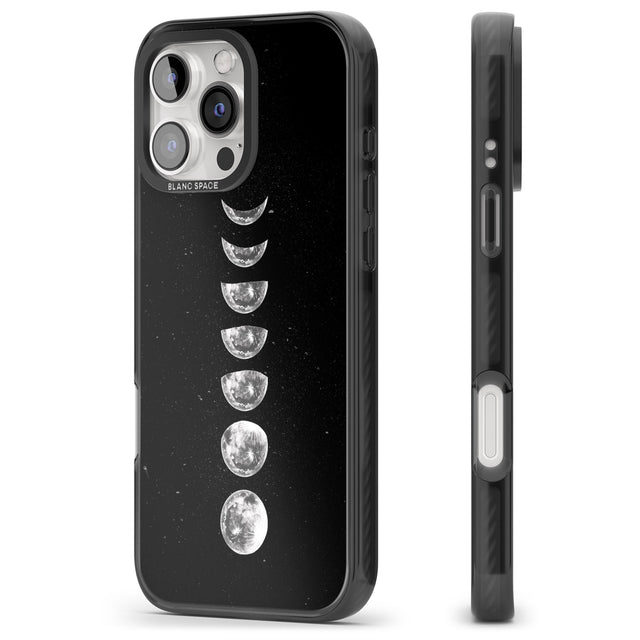 iPhone 16 Pro Max Light Watercolour Moons Black Impact Phone Case