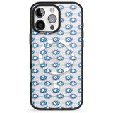 iPhone 16 Pro Max Crazy Eyes (Clear) Psychedelic Eyes Pattern Black Impact Phone Case