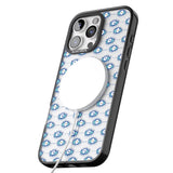 iPhone 16 Pro Max Crazy Eyes (Clear) Psychedelic Eyes Pattern Black Impact Phone Case